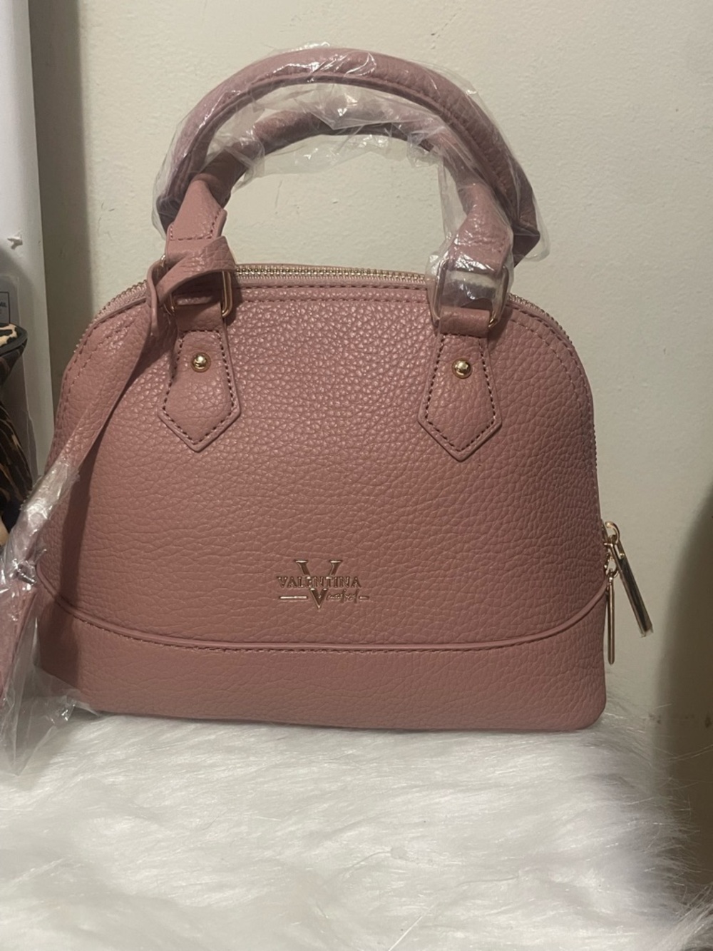 Valentina Blush Pink Dome Satchel